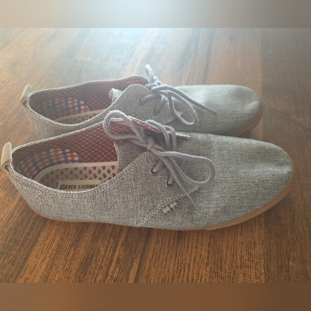 Ben Sherman Gray Men's 12 Lace Up Loafers With Gum Sole
